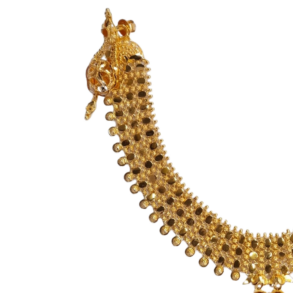 GUINEA 22k GOLD NECKLACE SET FOR PARTY AND WEDDING WEAR