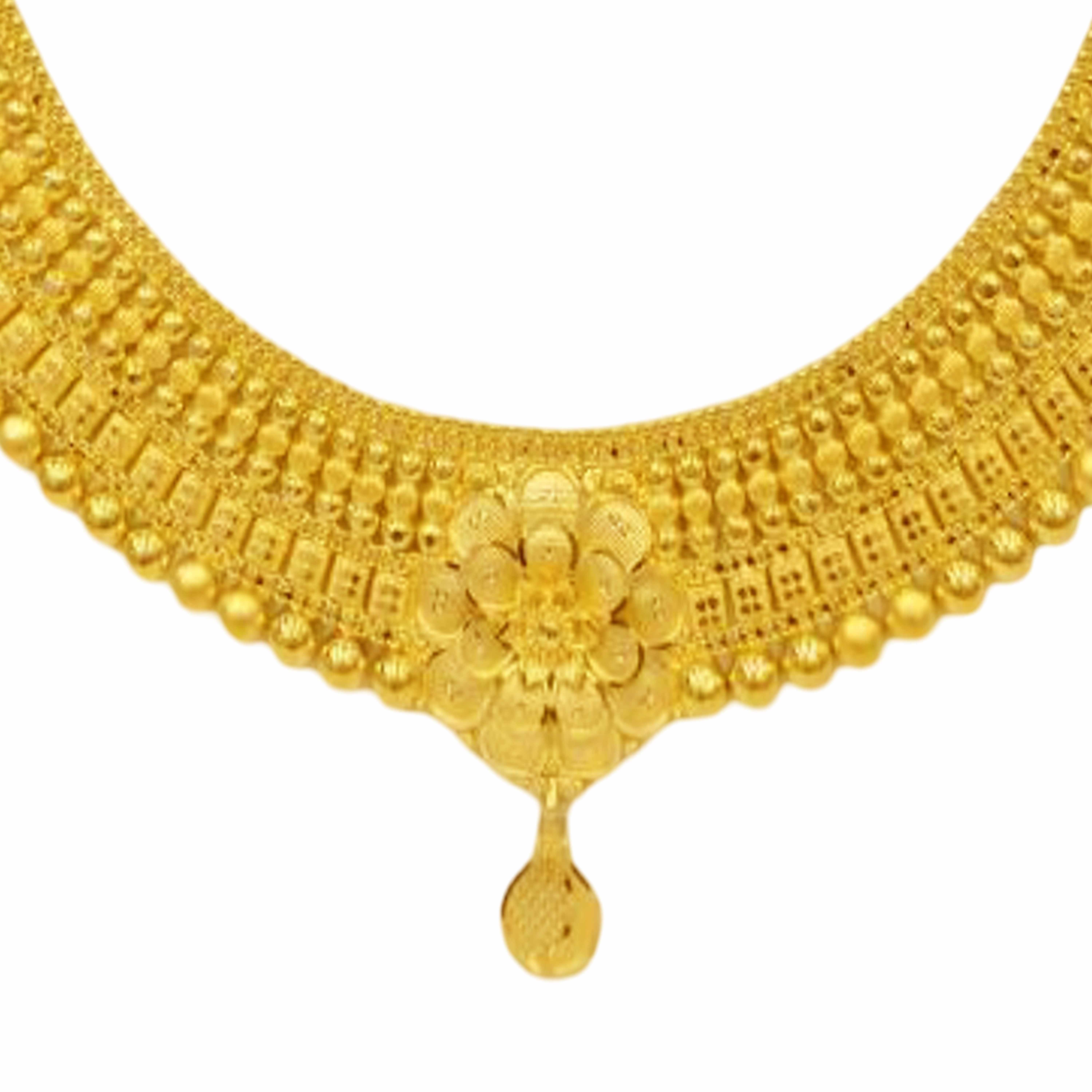GUINEA 22k GOLD DESIGNER NECKLACE SET