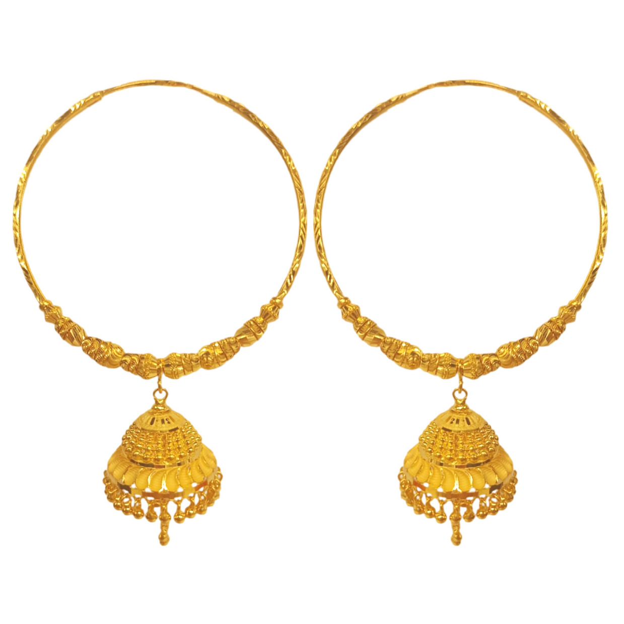 GUINEA 22K GOLD EXCLUSIVE  BALI JHUMKA FOR WOMEN AND GIRLS