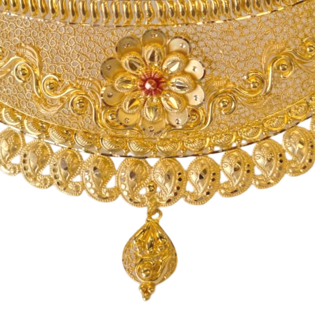 GUINEA 22k GOLD TRADITIONAL CHOKER SET FOR PARTY AND WEDDING WEAR