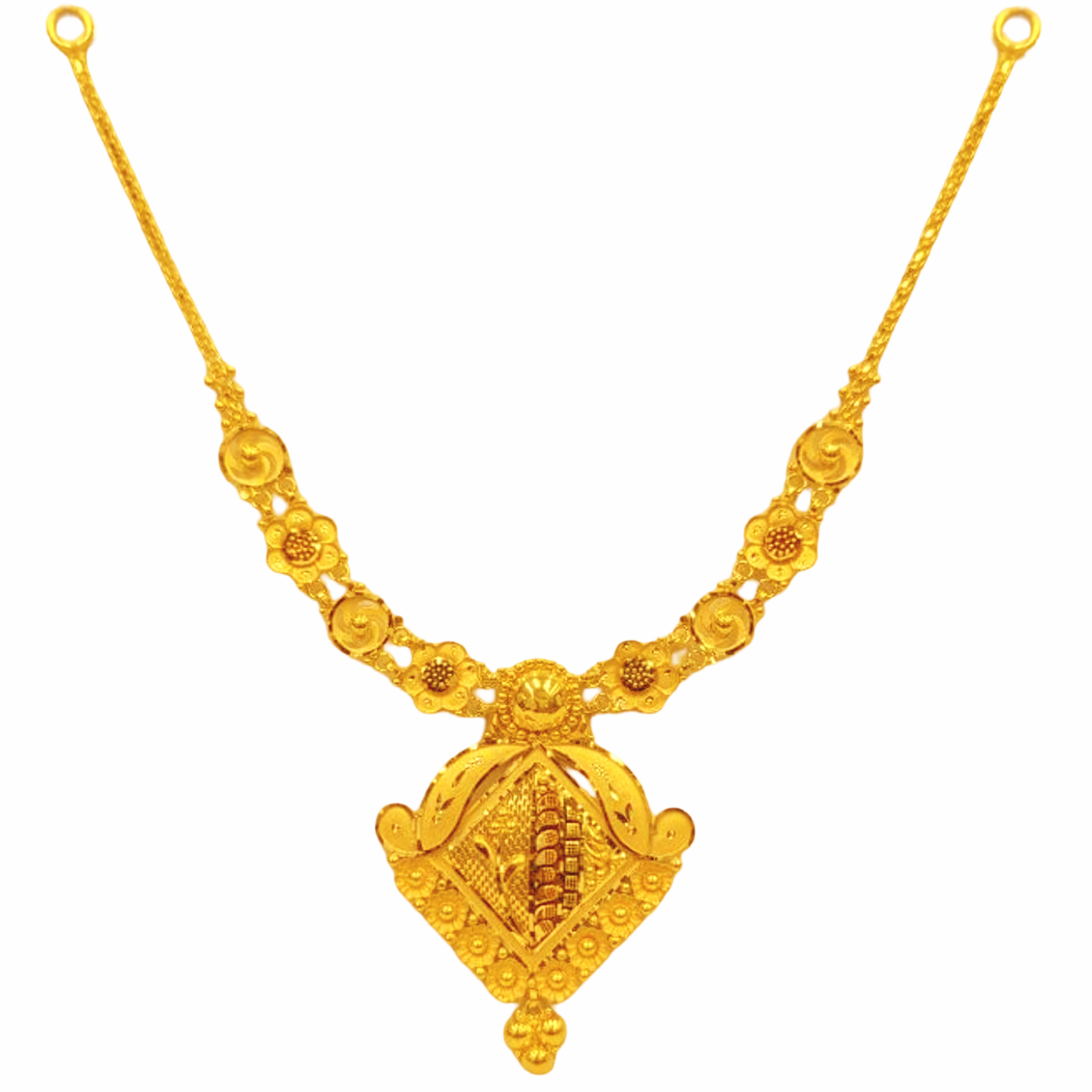 GUINEA 22k GOLD DESIGNER NECKLACE SET