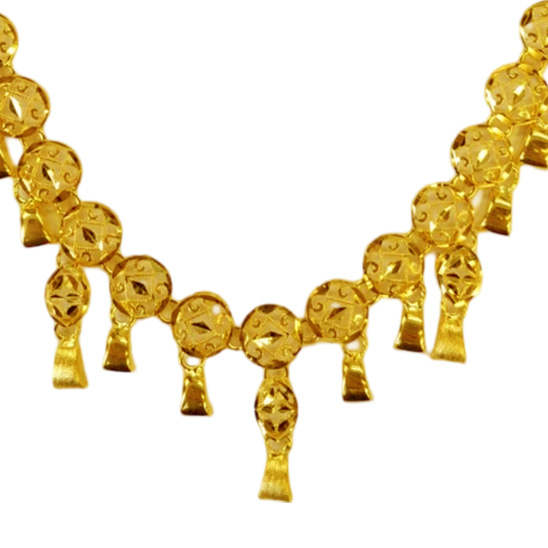 GUINEA 22k GOLD DESIGNER NECKLACE SET