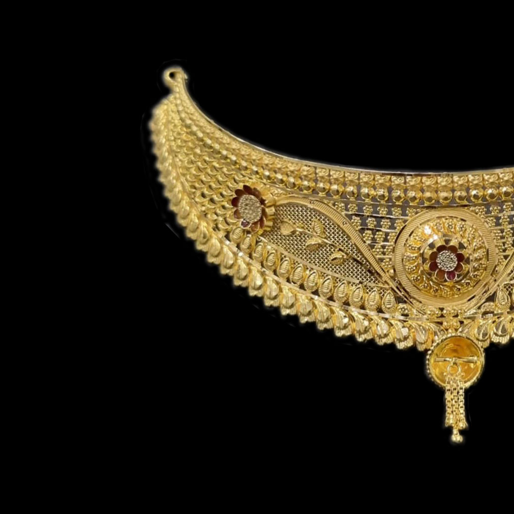 GUINEA 22k GOLD TRADITIONAL CHOKER SET FOR PARTY AND WEDDING WEAR