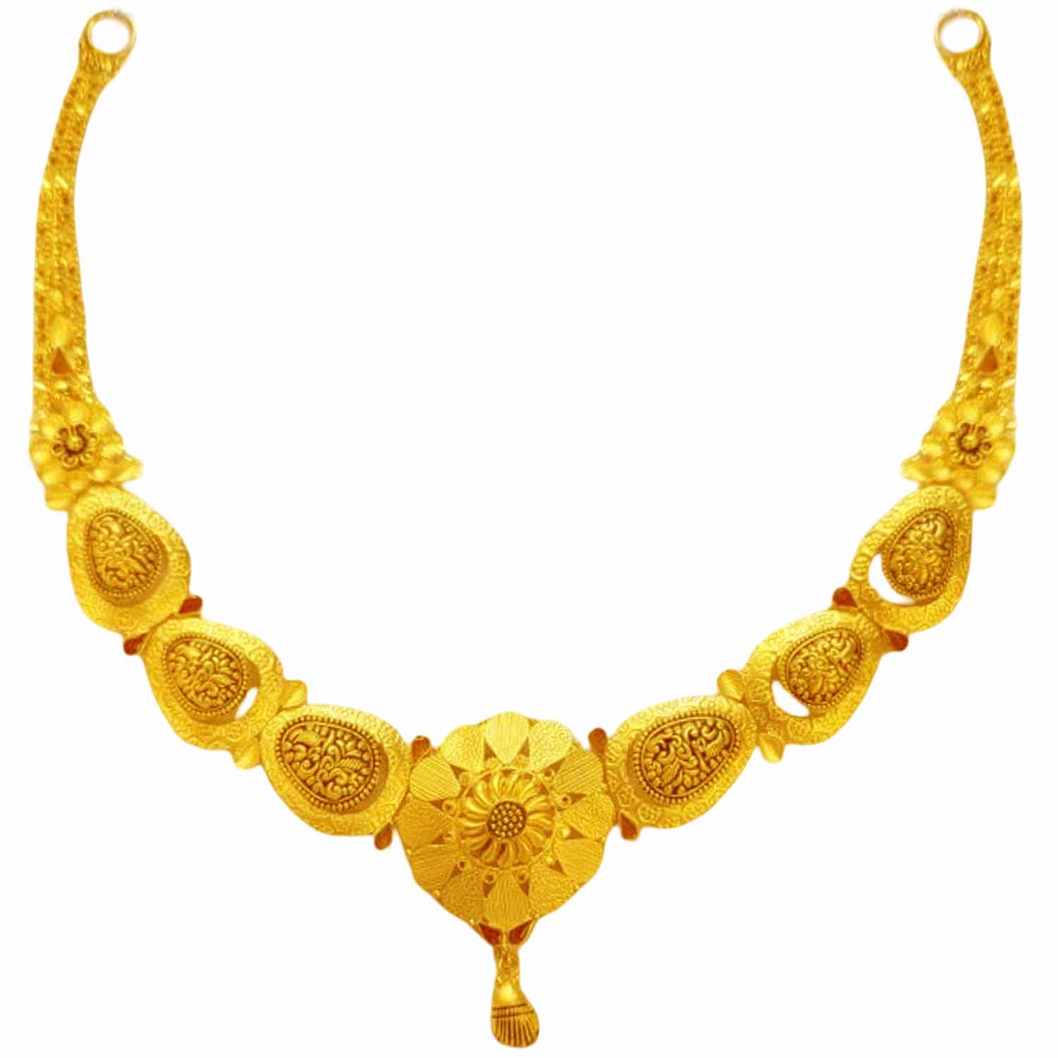 GUINEA 22k GOLD DESIGNER NECKLACE SET