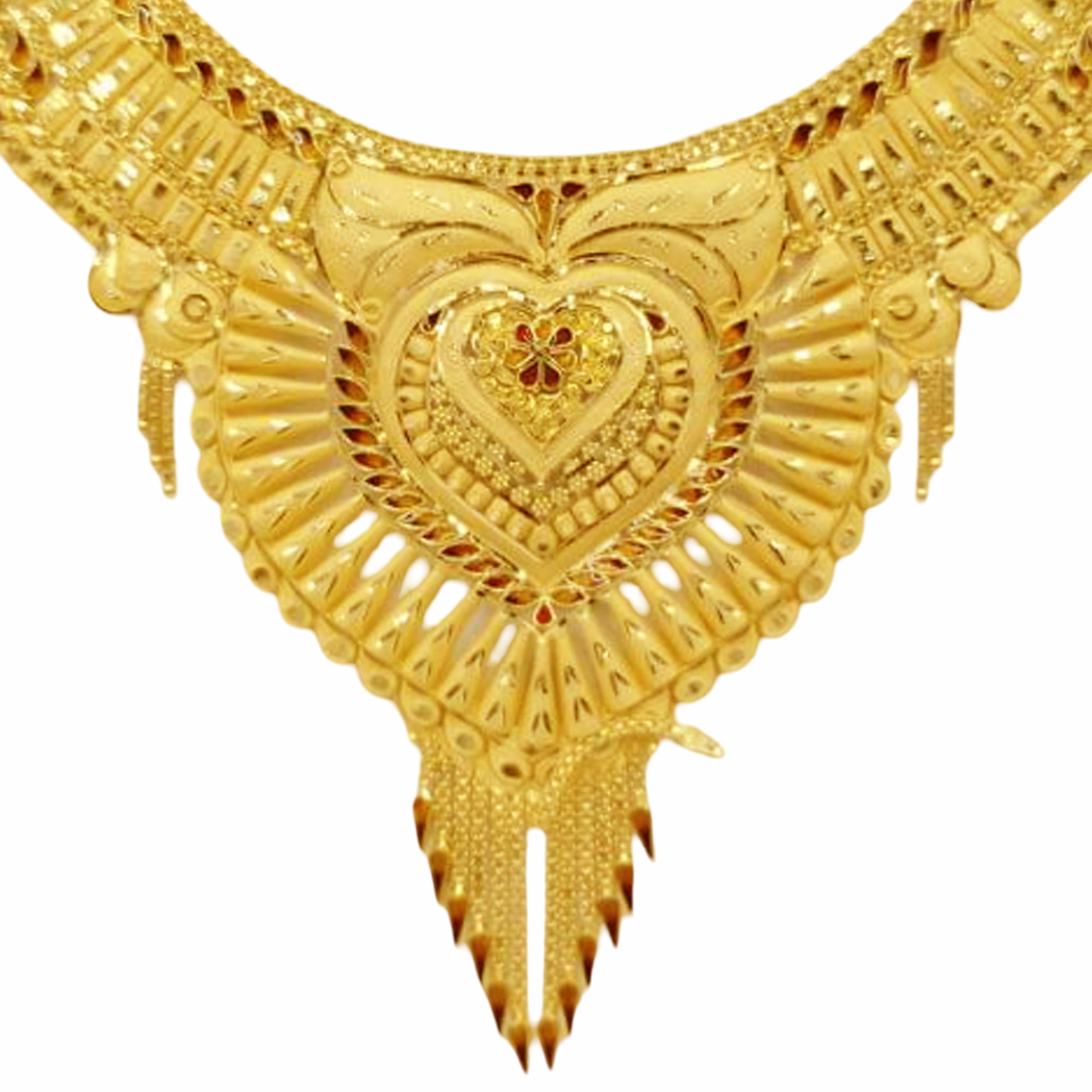GUINEA 22k GOLD DESIGNER NECKLACE SET