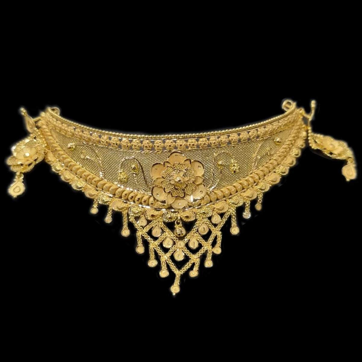 GUINEA 22k GOLD TRADITIONAL CHOKER SET FOR PARTY AND WEDDING WEAR