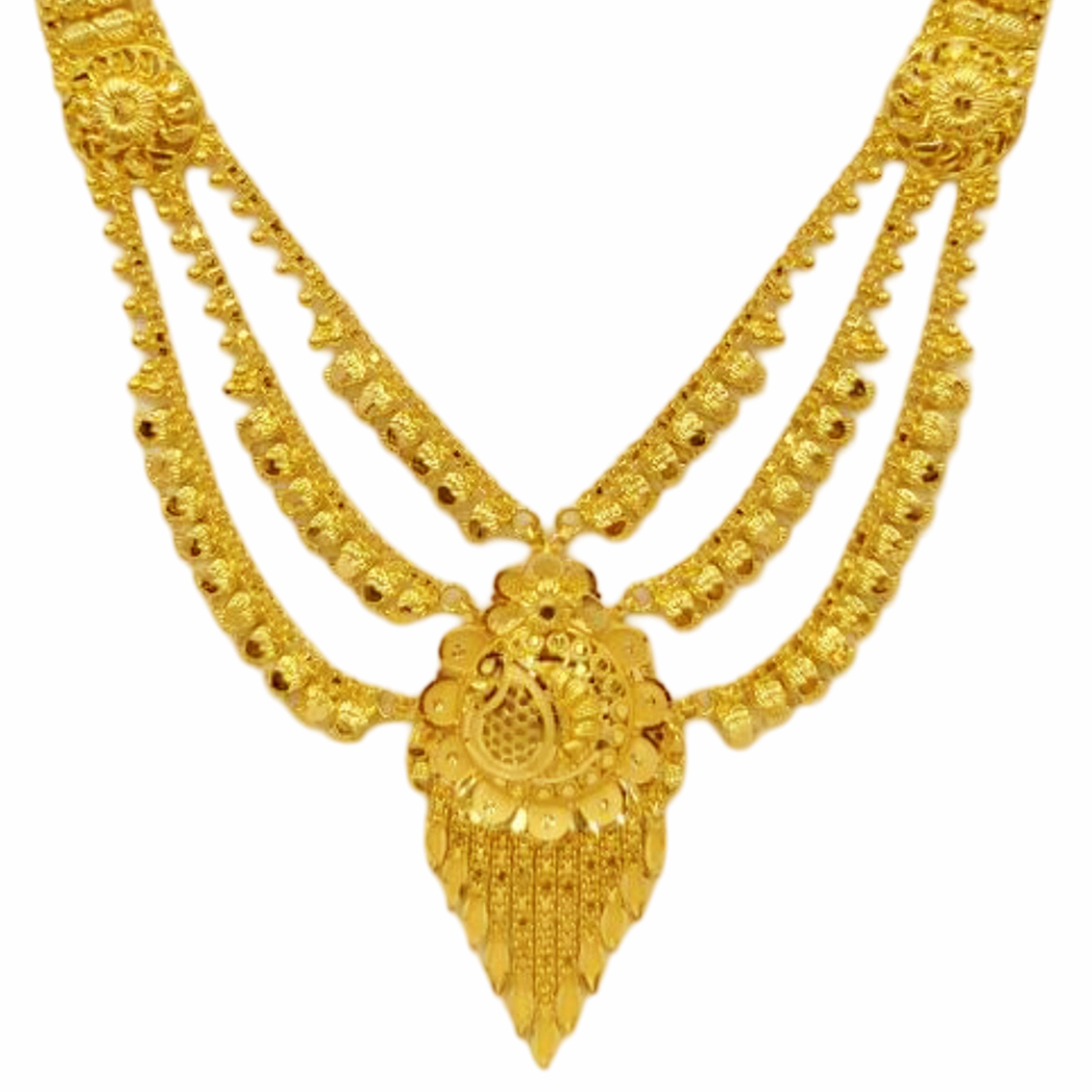 GUINEA 22k GOLD DESIGNER NECKLACE SET