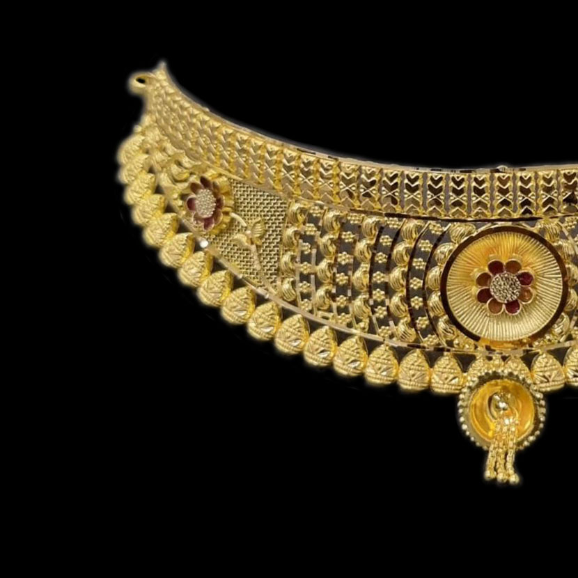 GUINEA 22k GOLD TRADITIONAL CHOKER SET FOR PARTY AND WEDDING WEAR