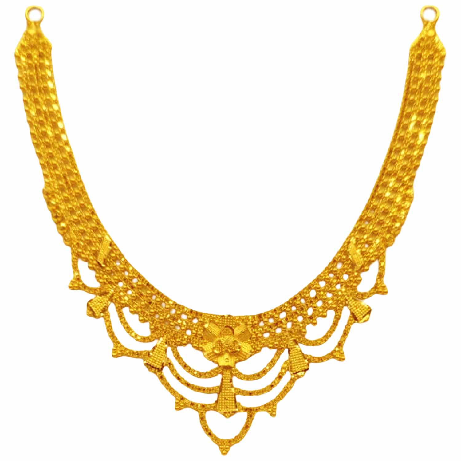 GUINEA 22k GOLD DESIGNER NECKLACE SET