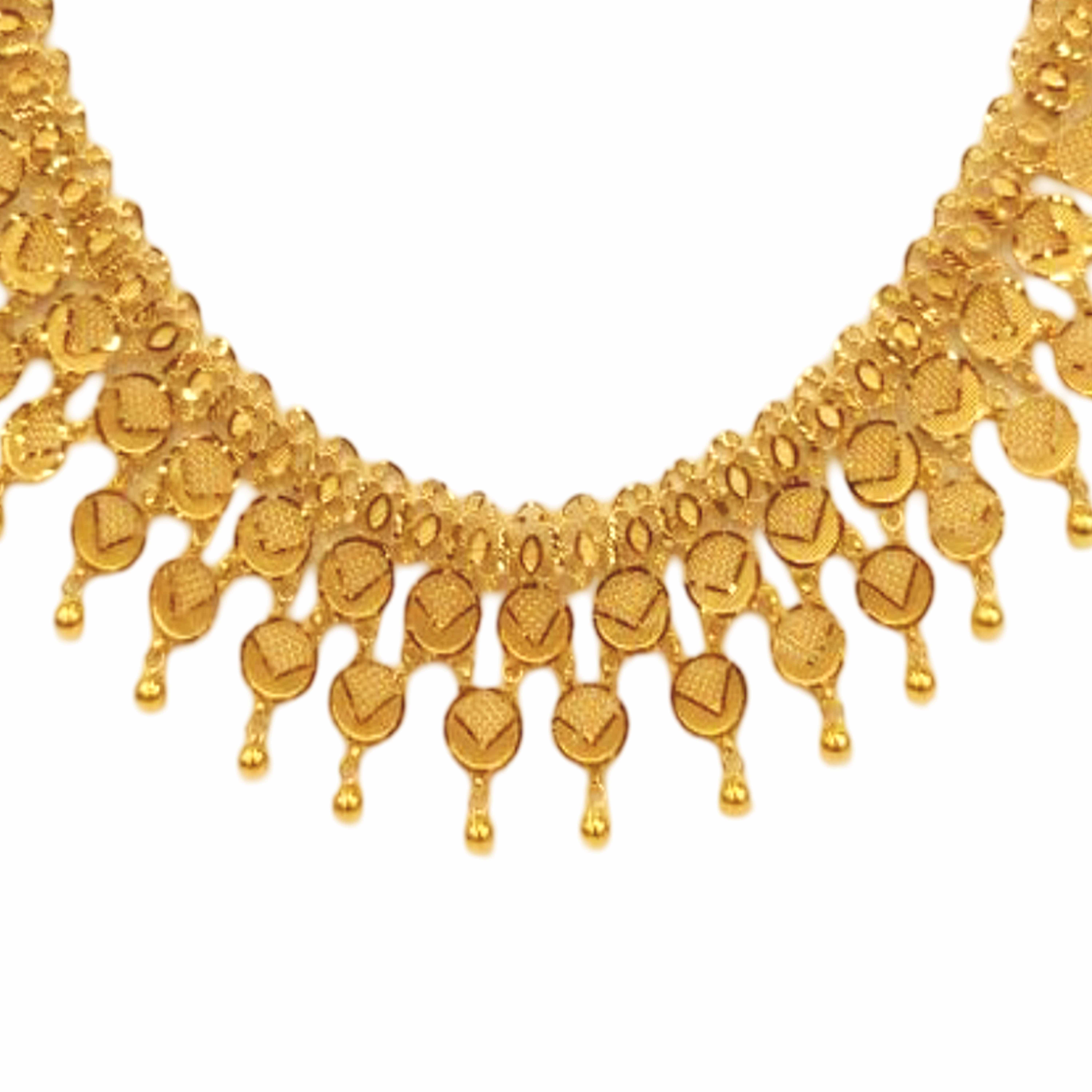 GUINEA 22k GOLD DESIGNER NECKLACE SET