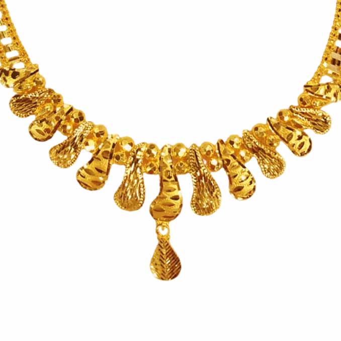 GUINEA 22k GOLD DESIGNER NECKLACE SET