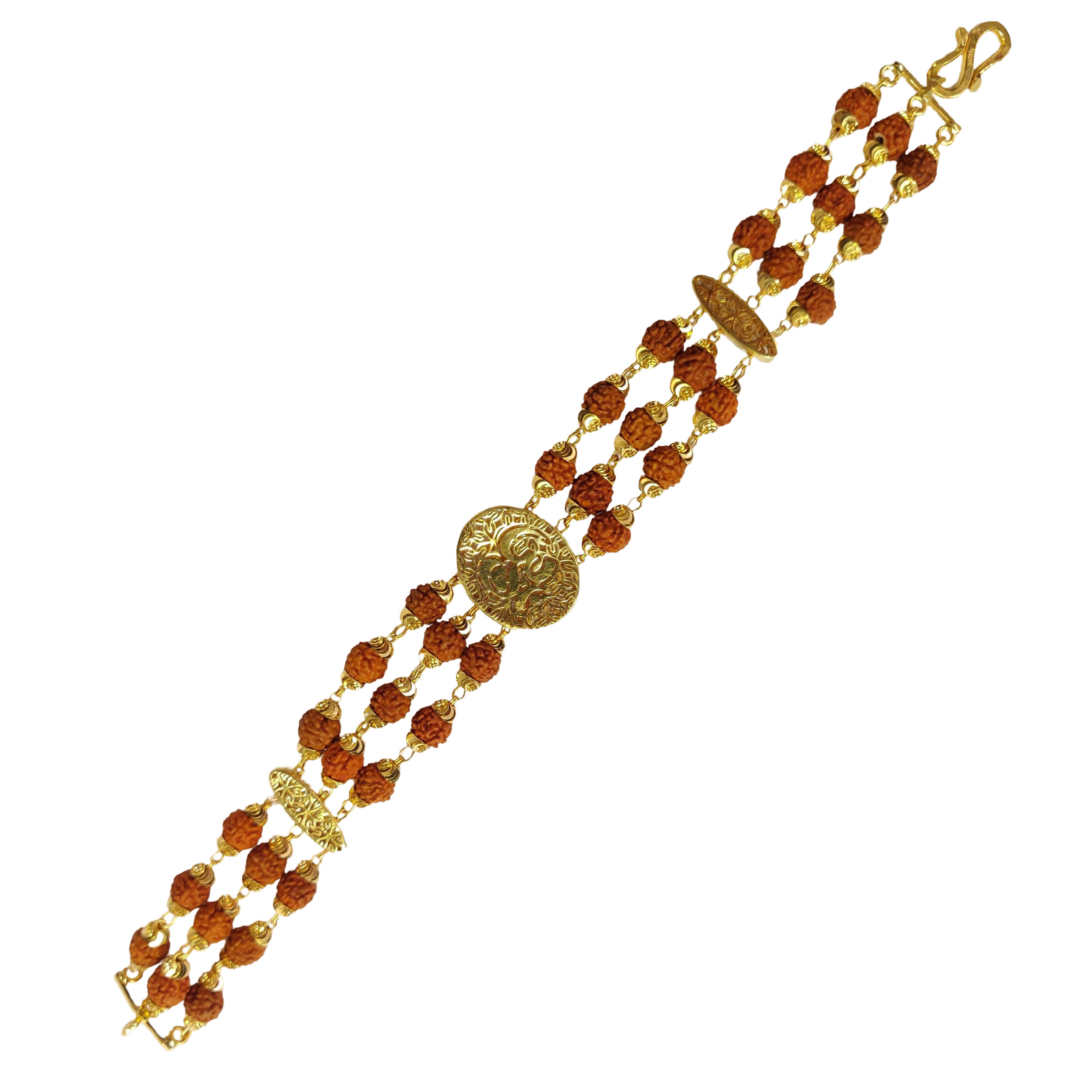 GUINEA 22K Gold Modern Rudraksha Bracelet