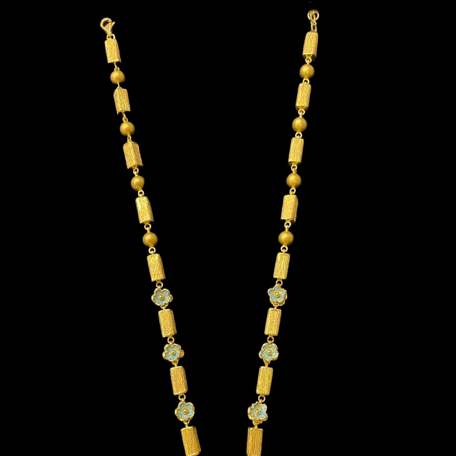GUINEA 22k GOLD CLASSIC DESIGN LONG NECKLACE SET