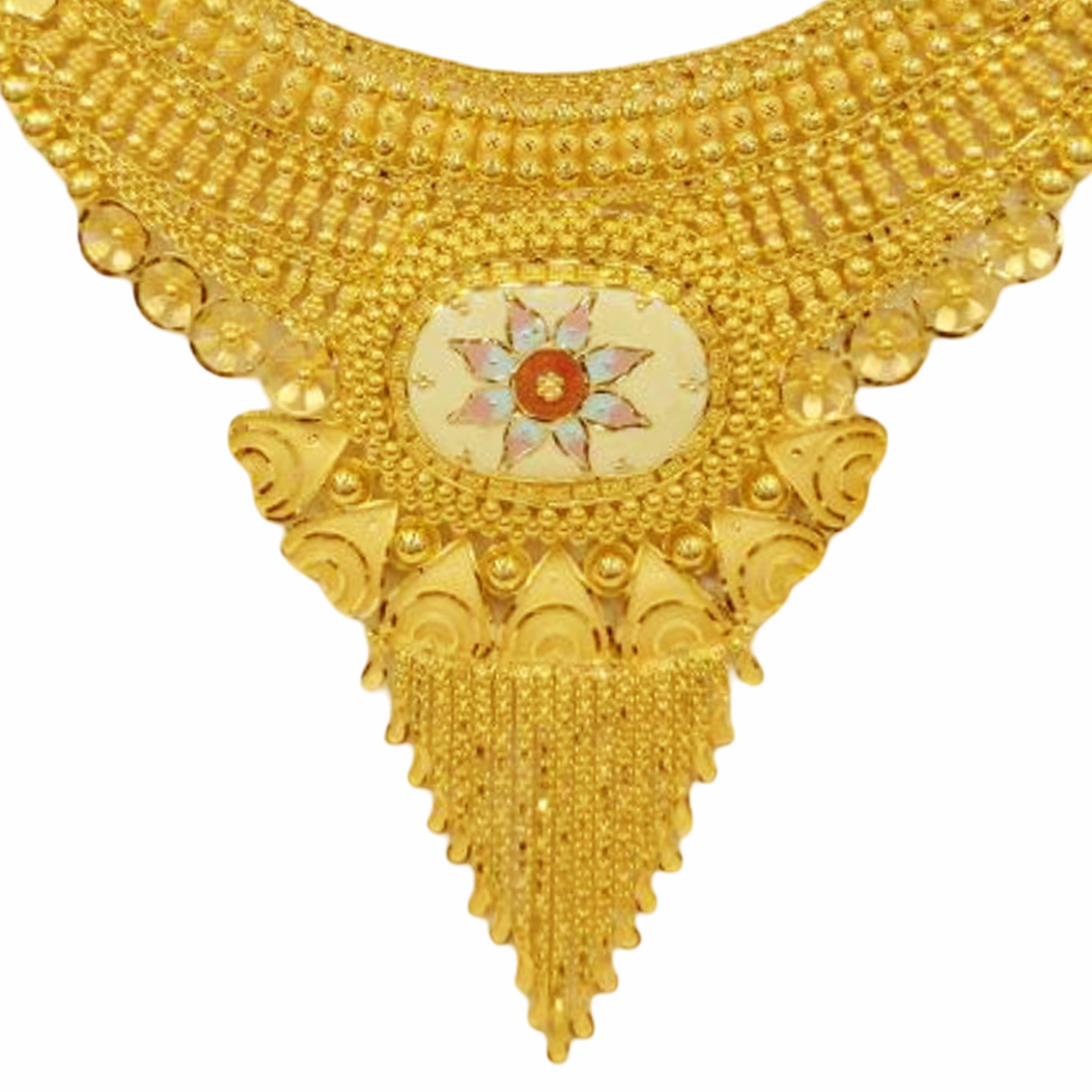 GUINEA 22k GOLD DESIGNER NECKLACE SET