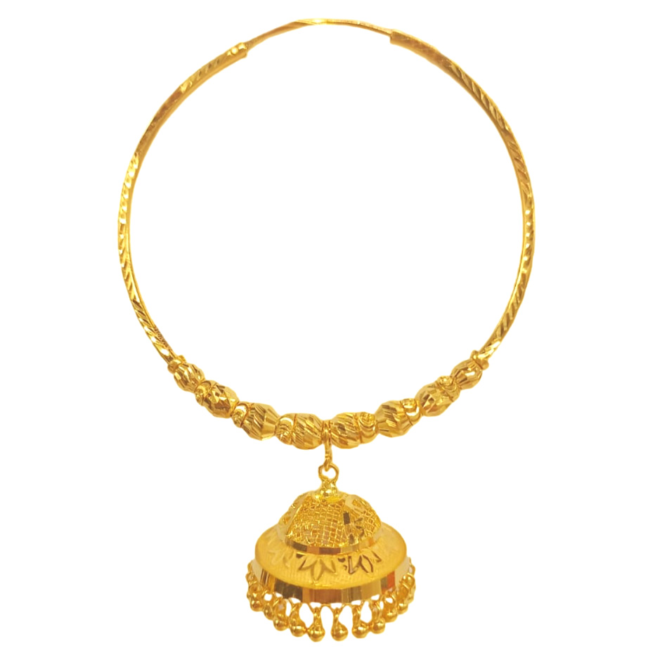 GUINEA 22K GOLD EXCLUSIVE  BALI JHUMKA FOR WOMEN AND GIRLS
