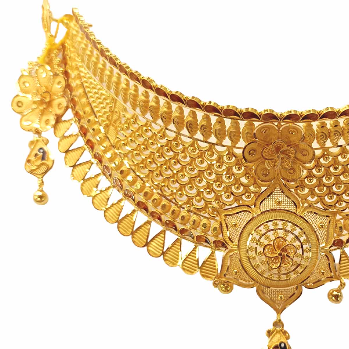 GUINEA 22k GOLD DESIGNER NECKLACE SET