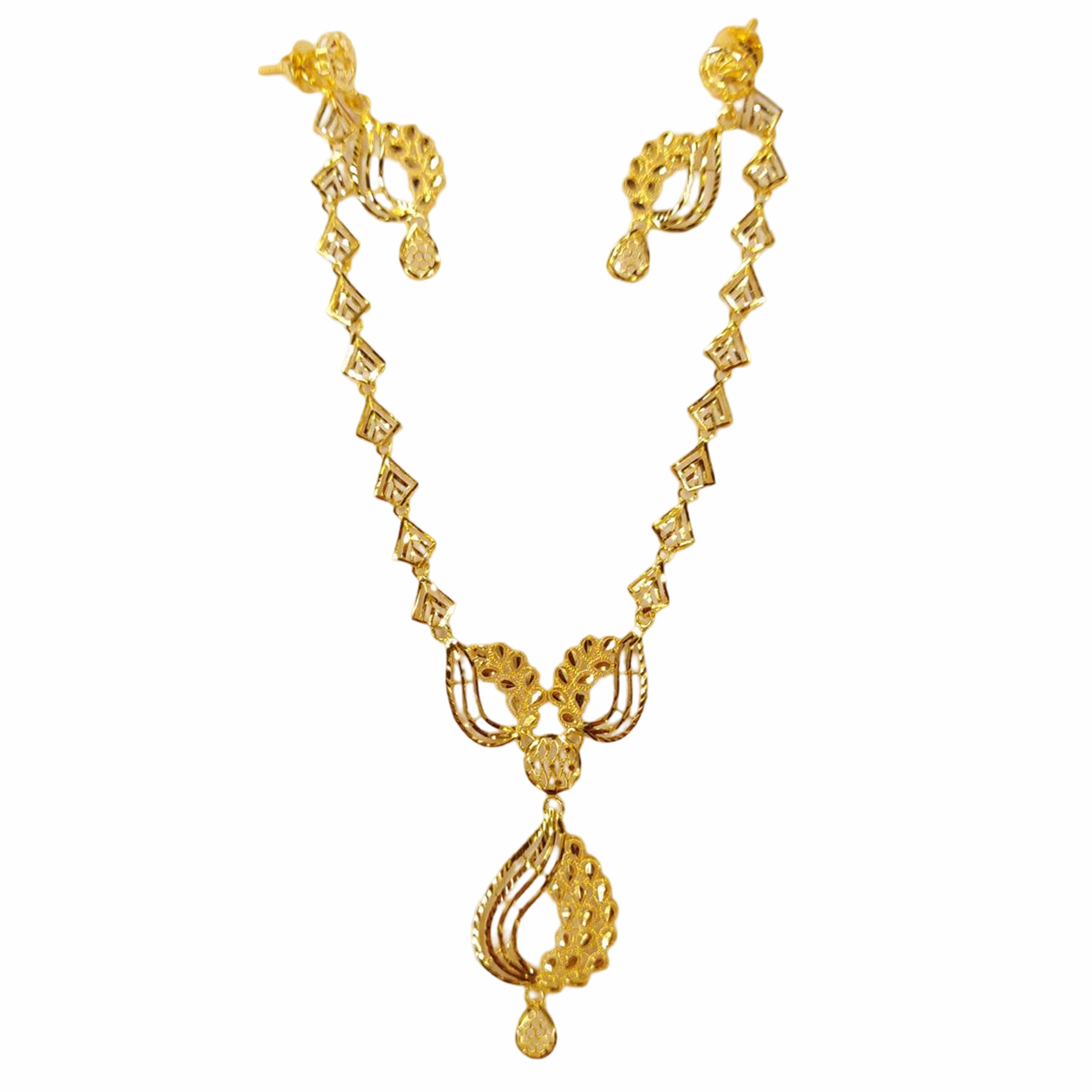 GUINEA 22k GOLD DESIGNER NECKLACE SET