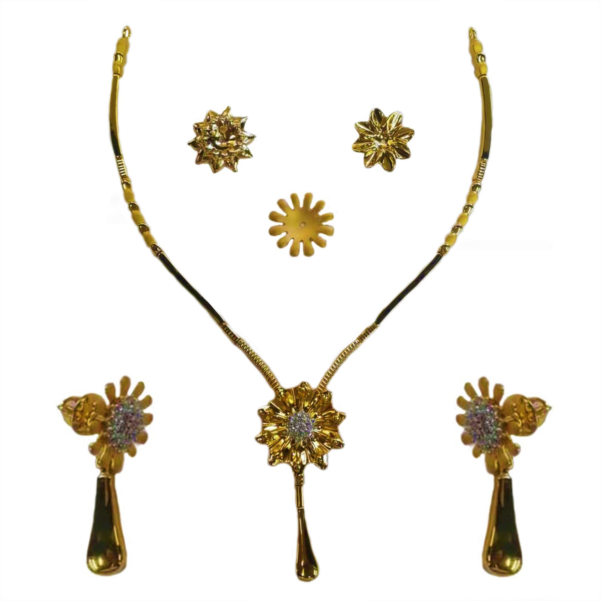 GUINEA 22k GOLD DESIGNER NECKLACE SET