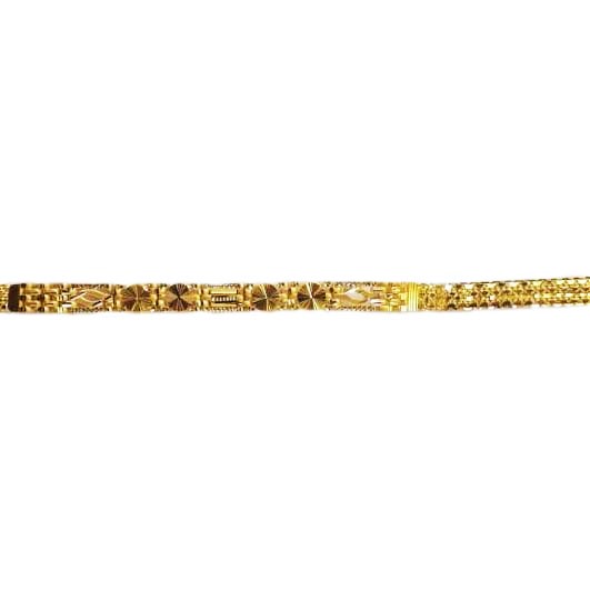 14k Yellow Gold Nugget Bracelet 7