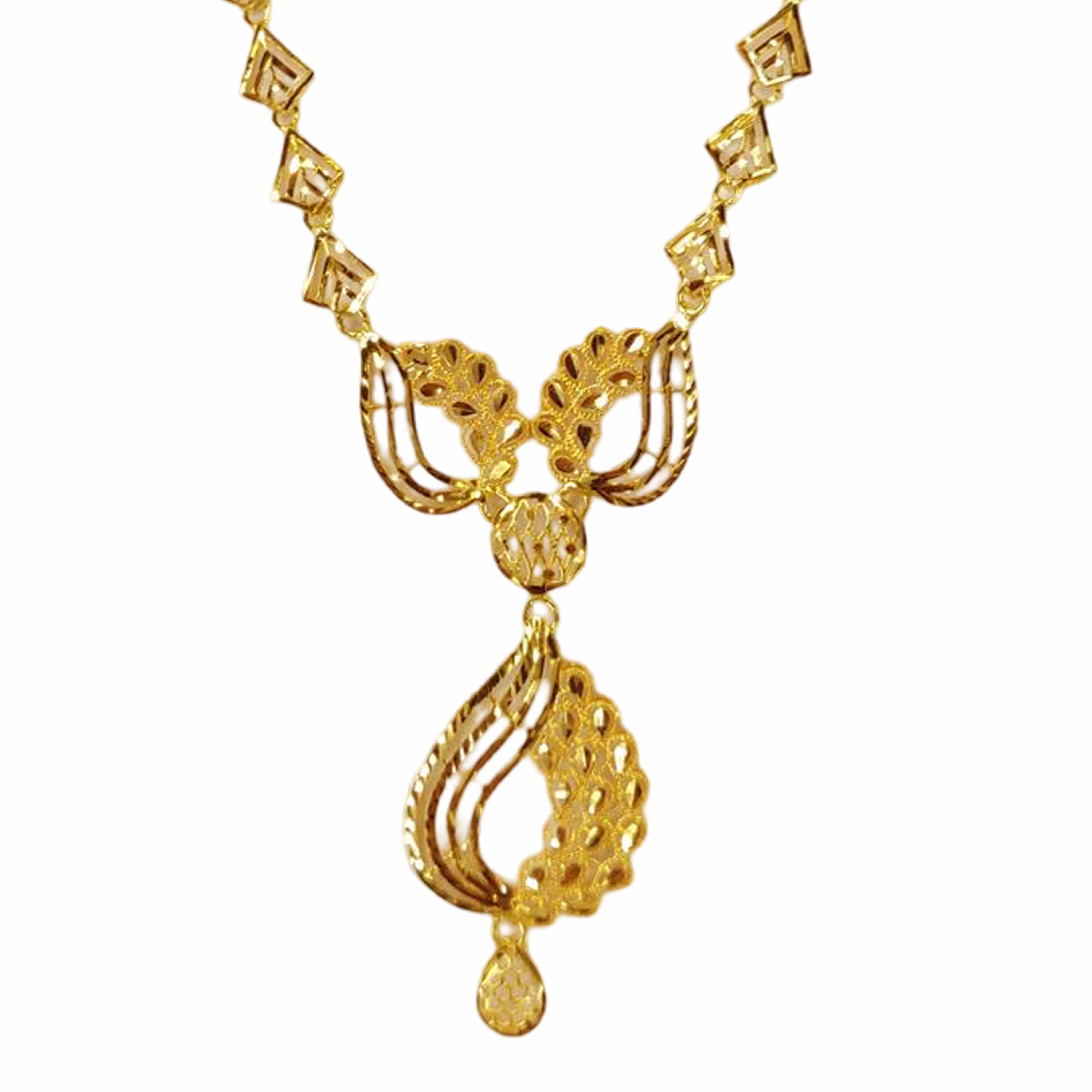GUINEA 22k GOLD DESIGNER NECKLACE SET