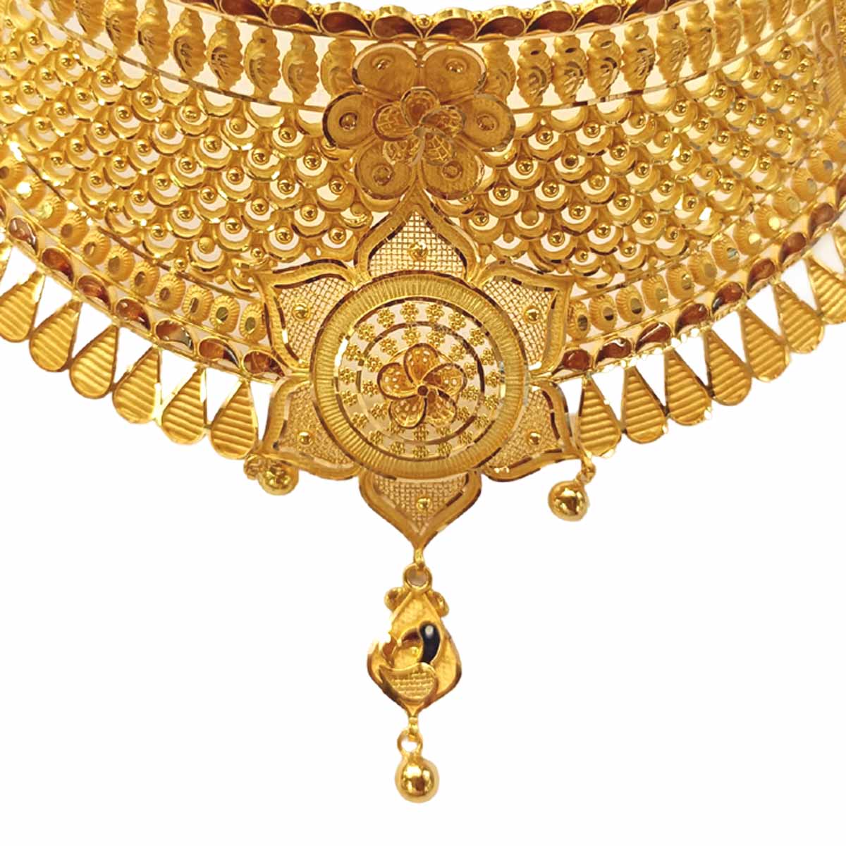 GUINEA 22k GOLD DESIGNER NECKLACE SET