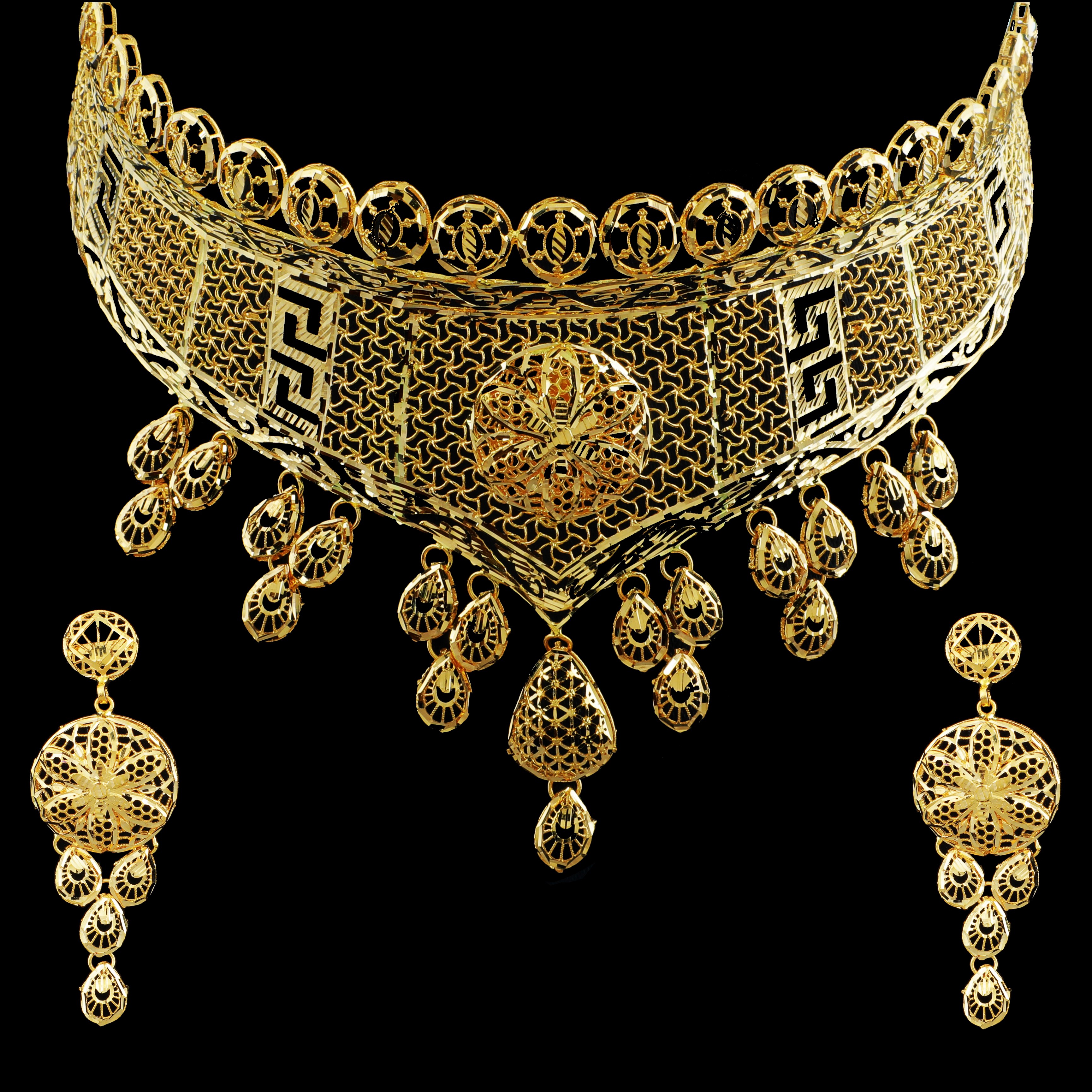 22K GOLD TURKEY CHOKER SET