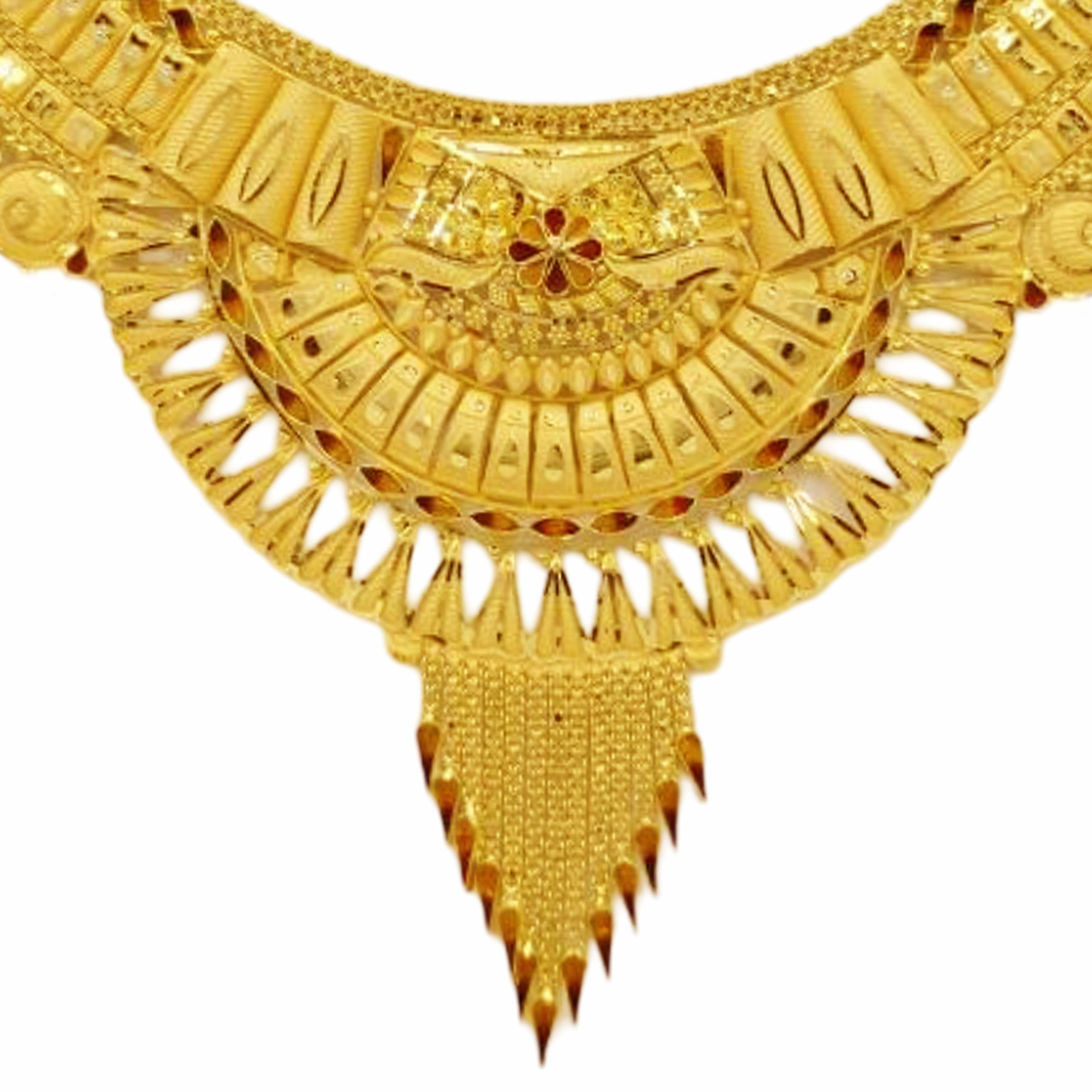 GUINEA 22k GOLD DESIGNER NECKLACE SET