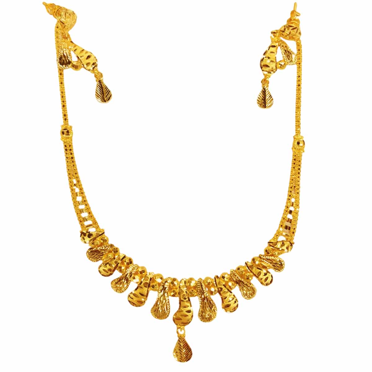 GUINEA 22k GOLD DESIGNER NECKLACE SET
