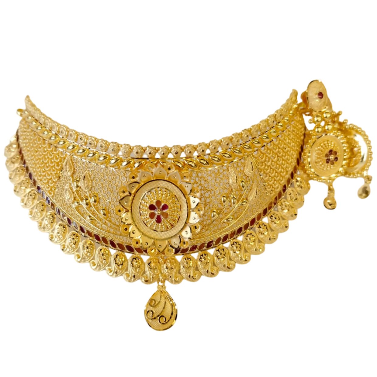 GUINEA 22k GOLD TRADITIONAL CHOKER SET FOR PARTY AND WEDDING WEAR