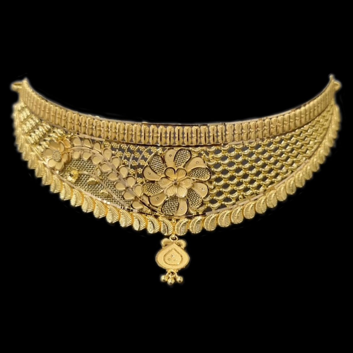 20 Gram Gold Choker Design With Weight 20 Gram Gold Choker