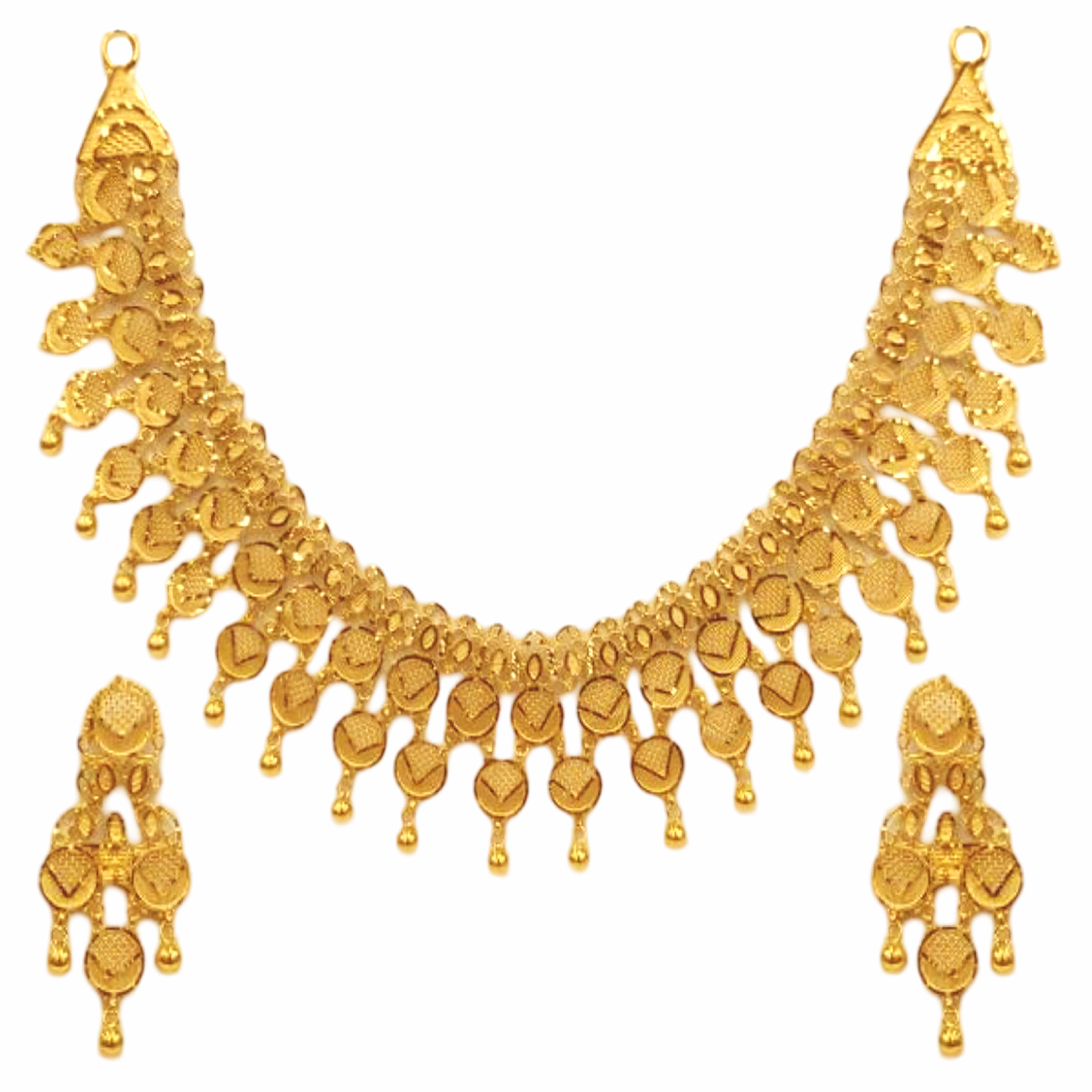 GUINEA 22k GOLD DESIGNER NECKLACE SET