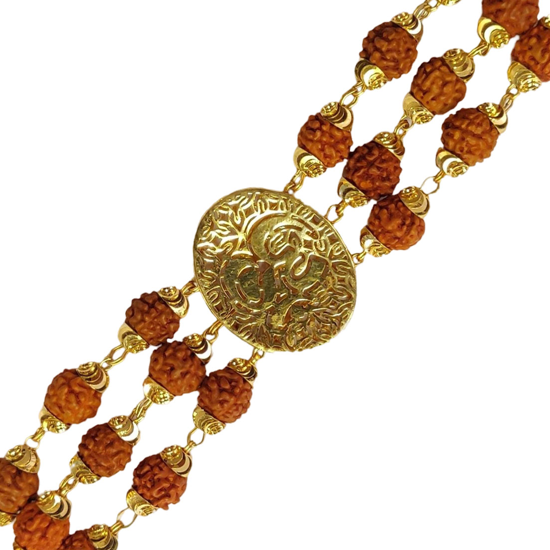 GUINEA 22K Gold Modern Rudraksha Bracelet
