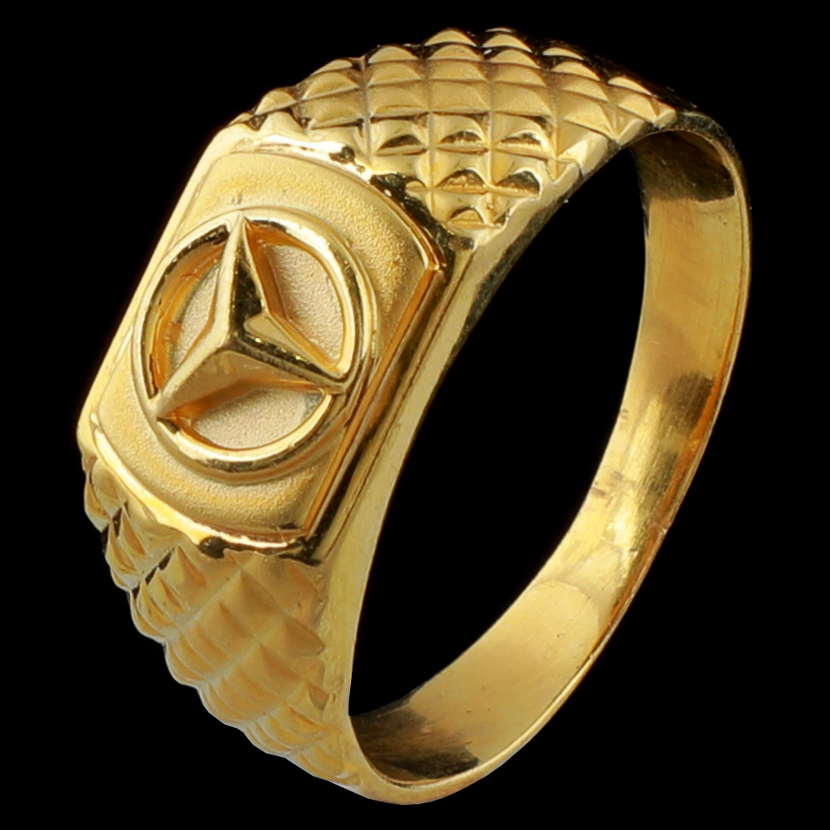 Gold Mercedes Gents Ring – Sunakh