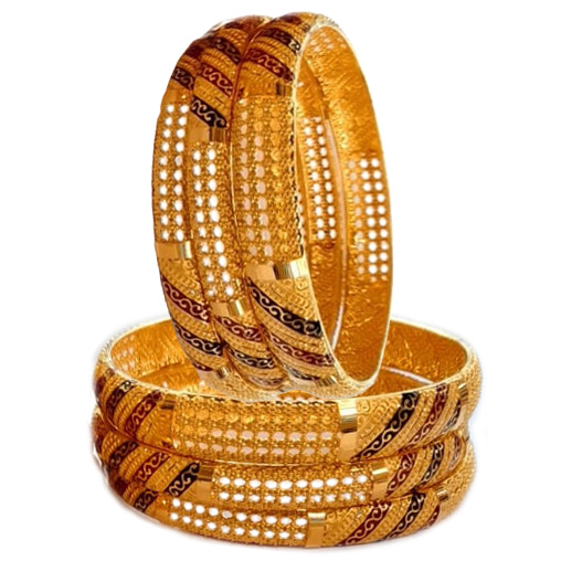 Guinea 22k Gold Traditional Casual Party Wedding Wear Original Hand Work Bangles