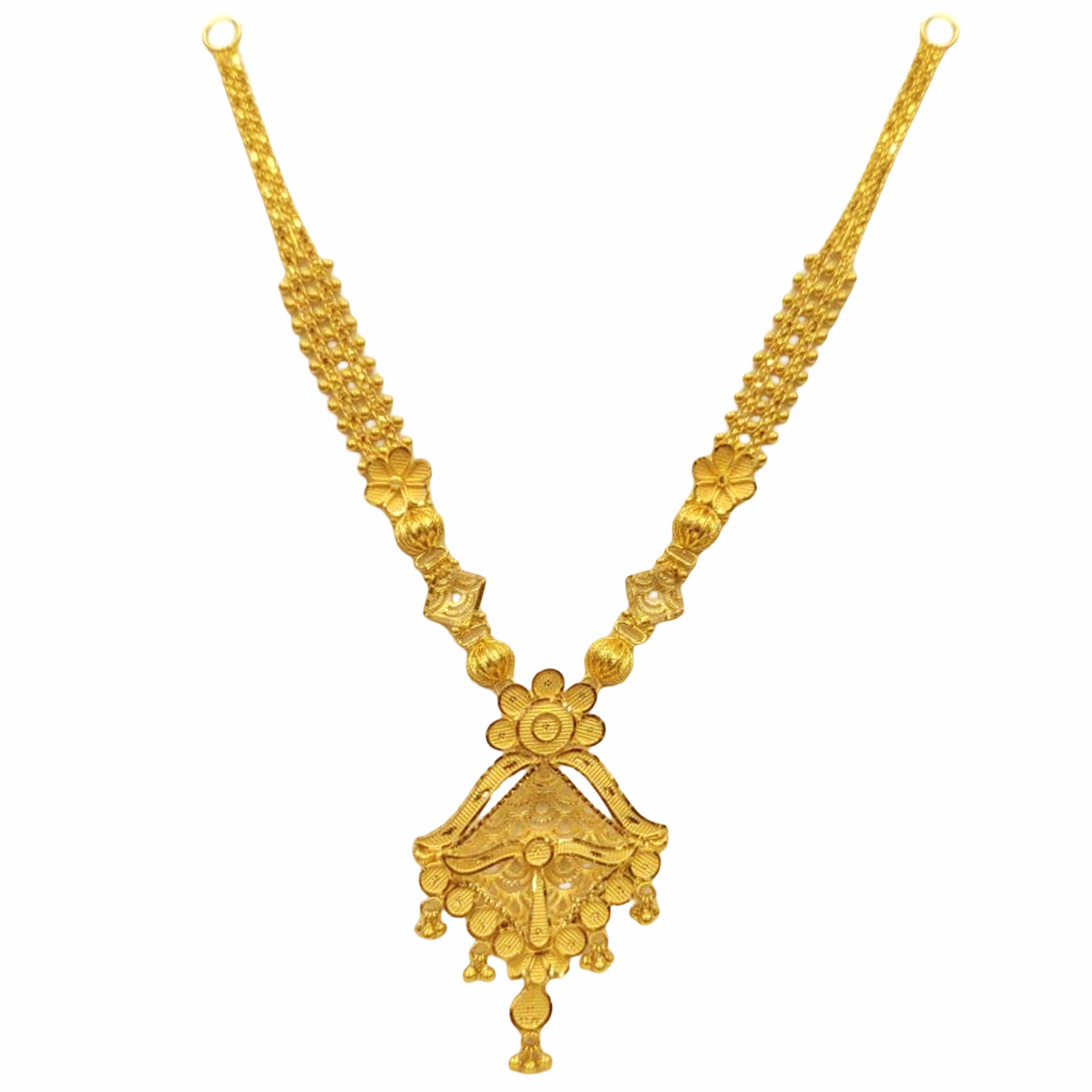 GUINEA 22k GOLD DESIGNER NECKLACE SET