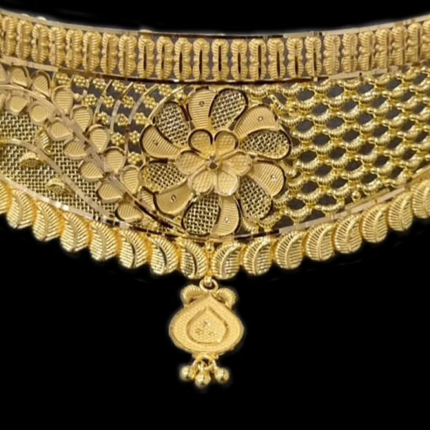 GUINEA 22k GOLD TRADITIONAL CHOKER SET FOR PARTY AND WEDDING WEAR