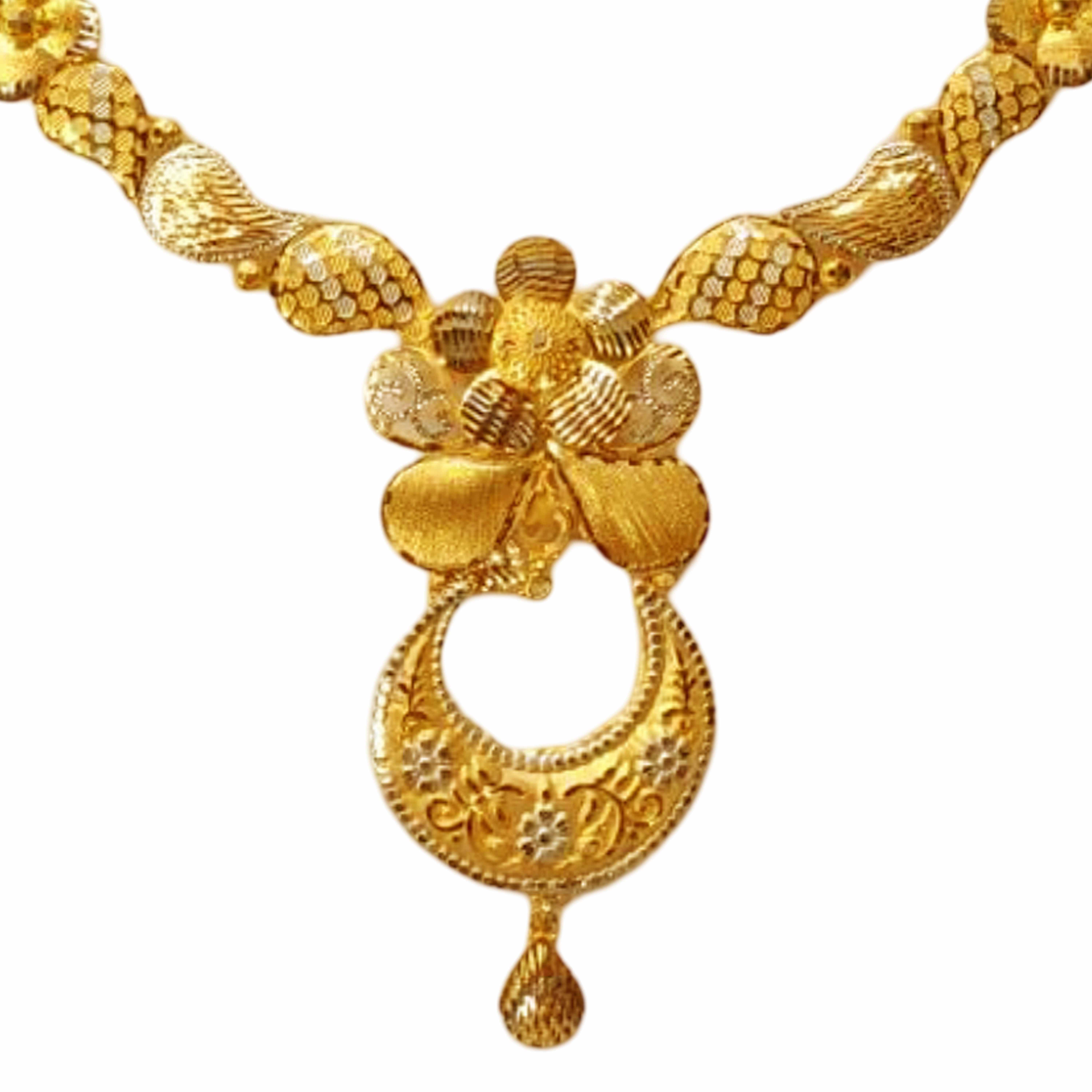 GUINEA 22k GOLD DESIGNER NECKLACE SET