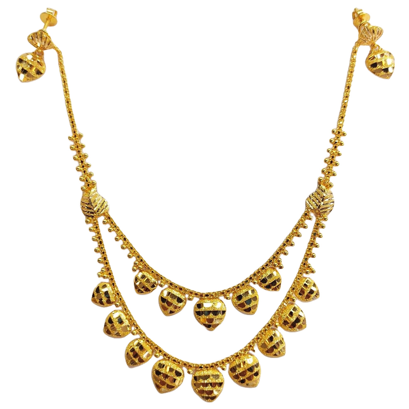Gold necklace deals set 22k