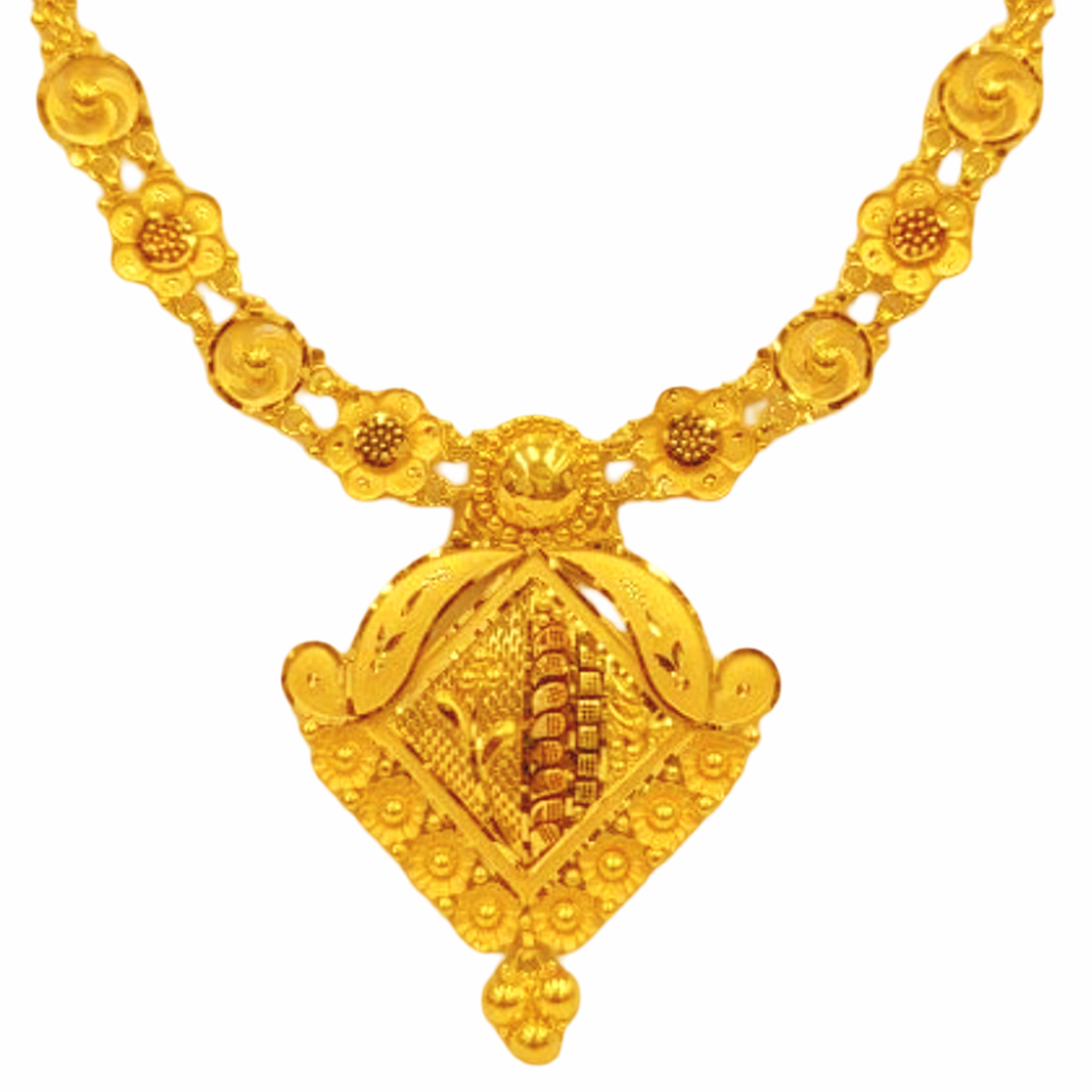 GUINEA 22k GOLD DESIGNER NECKLACE SET