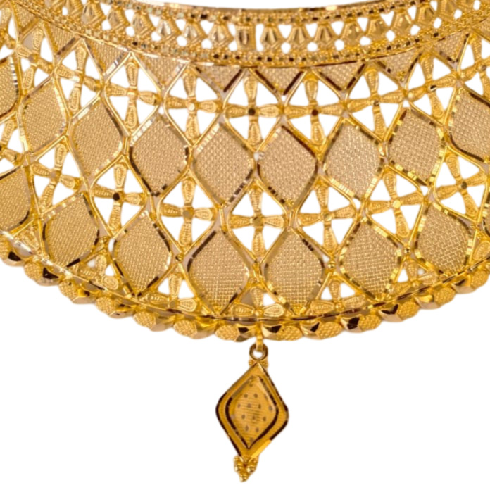GUINEA 22k GOLD TRADITIONAL CHOKER SET FOR PARTY AND WEDDING WEAR