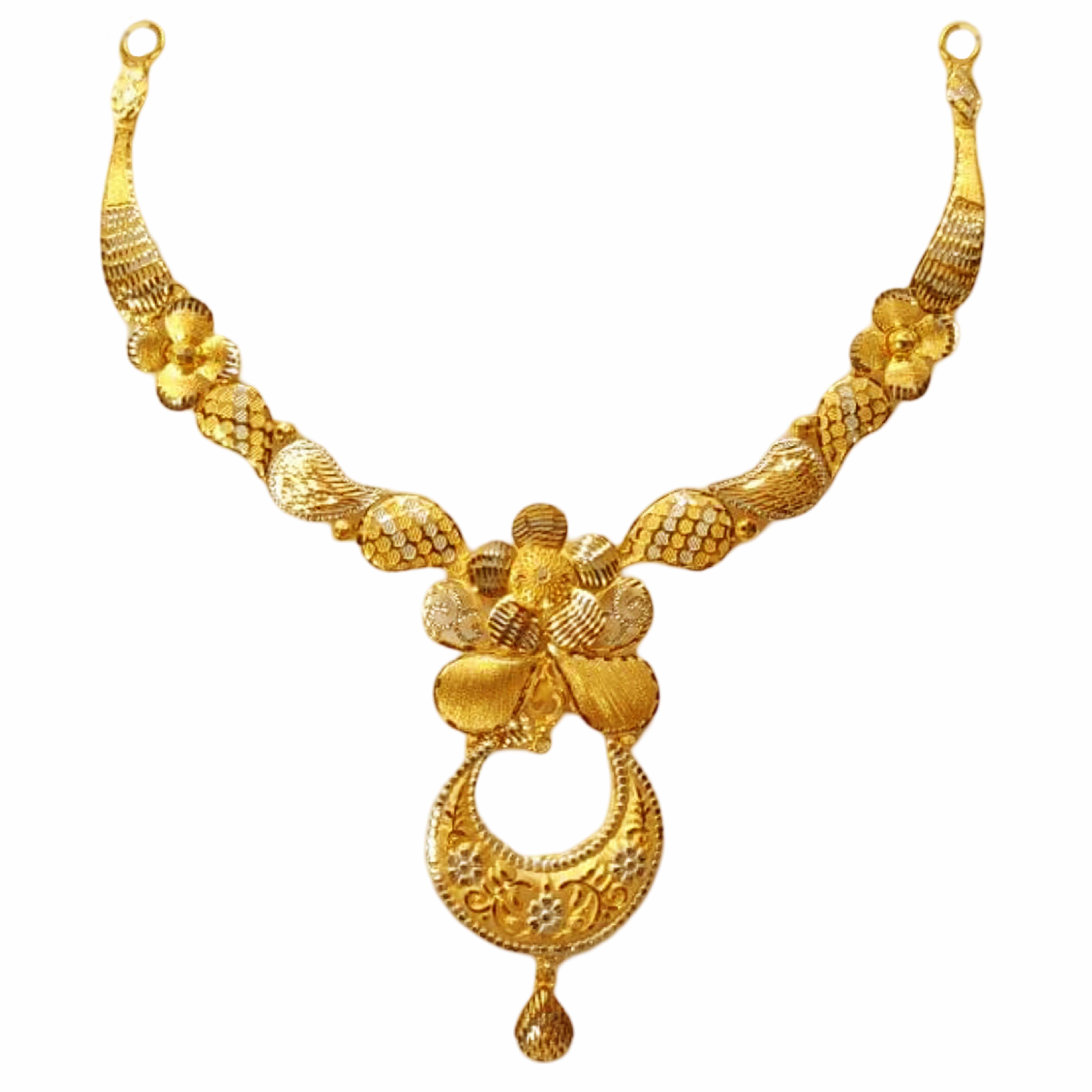 GUINEA 22k GOLD DESIGNER NECKLACE SET