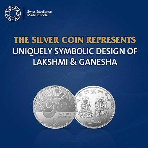 MMTC-PAMP 999.9 Purity of 10 Gram Silver Coin Ganesh Lakshmi