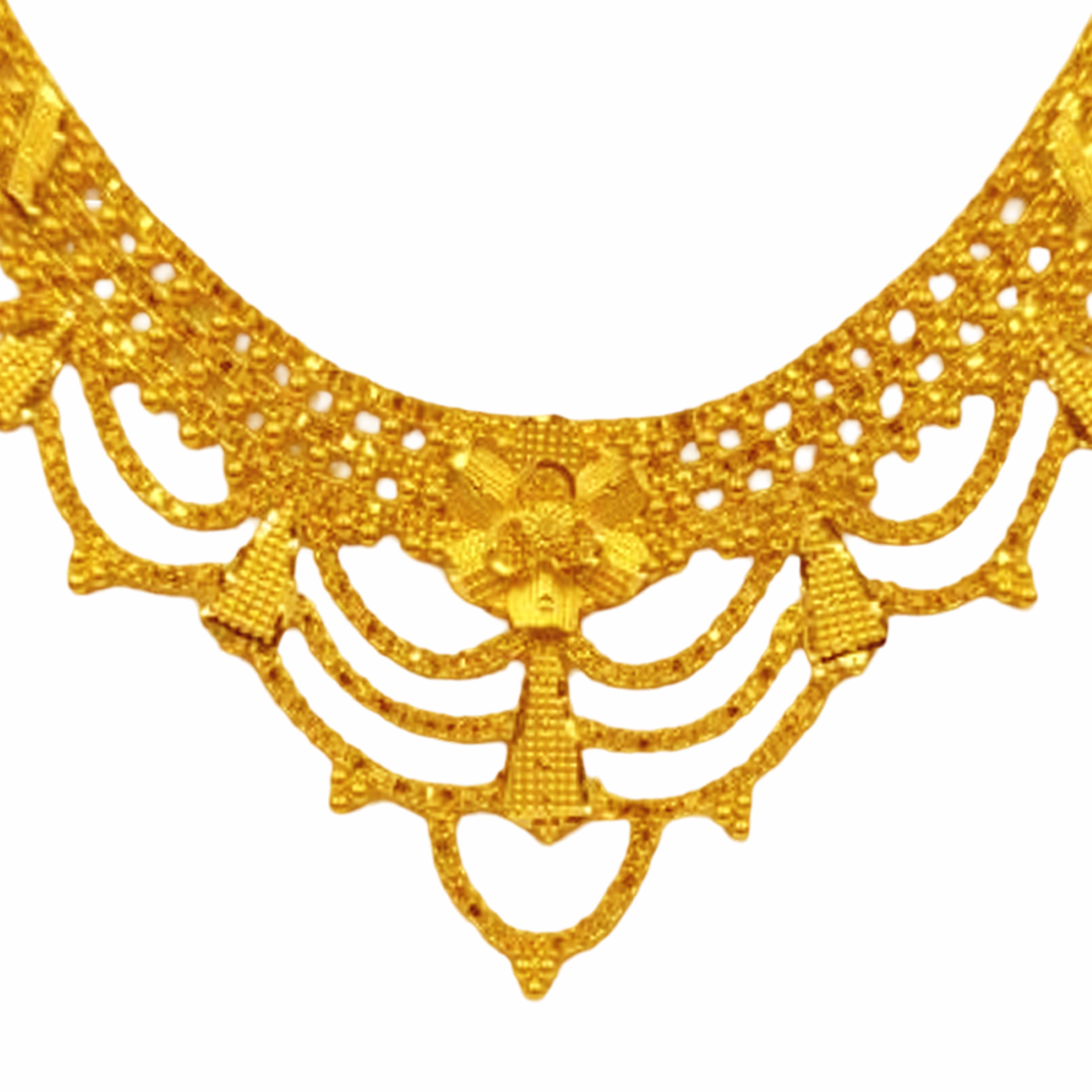GUINEA 22k GOLD DESIGNER NECKLACE SET