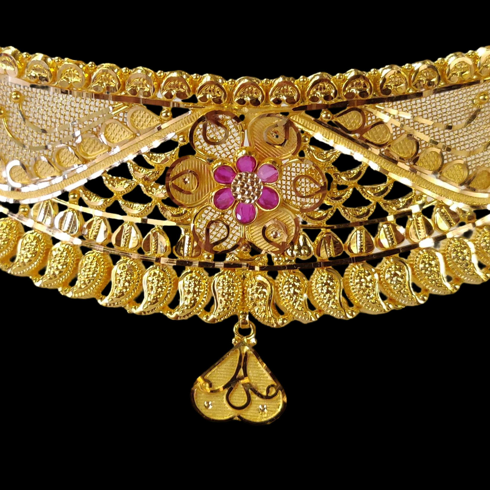 GUINEA 22k GOLD TRADITIONAL CHOKER SET FOR PARTY AND WEDDING WEAR