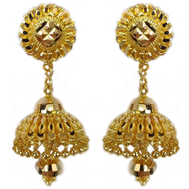 GUINEA 22K GOLD EXCLUSIVE JHUMKA FOR WOMEN AND GIRLS