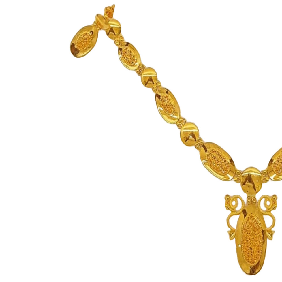 GUINEA 22k GOLD DESIGNER NECKLACE SET
