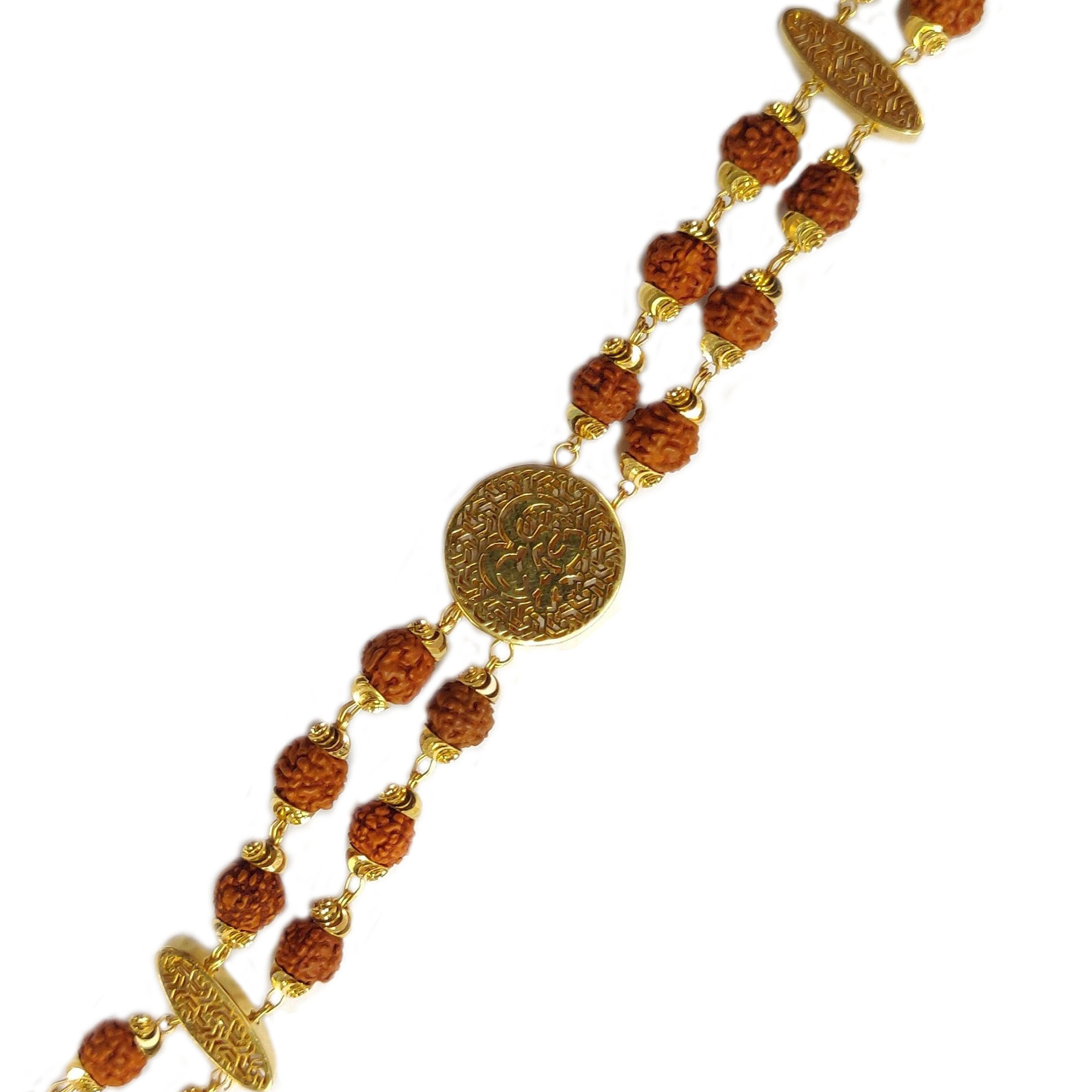 GUINEA 22K Gold Modern Rudraksha Bracelet