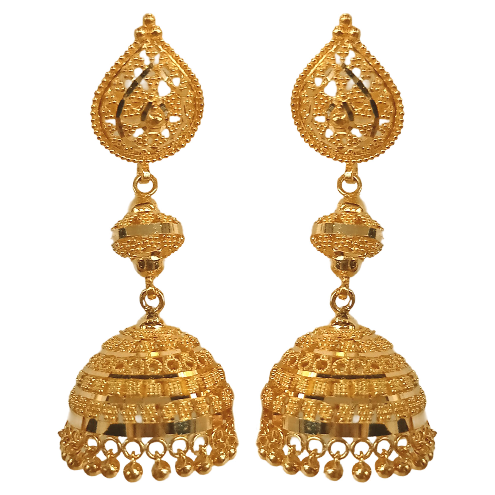 GUINEA 22K GOLD EXCLUSIVE JHUMKA FOR WOMEN AND GIRLS