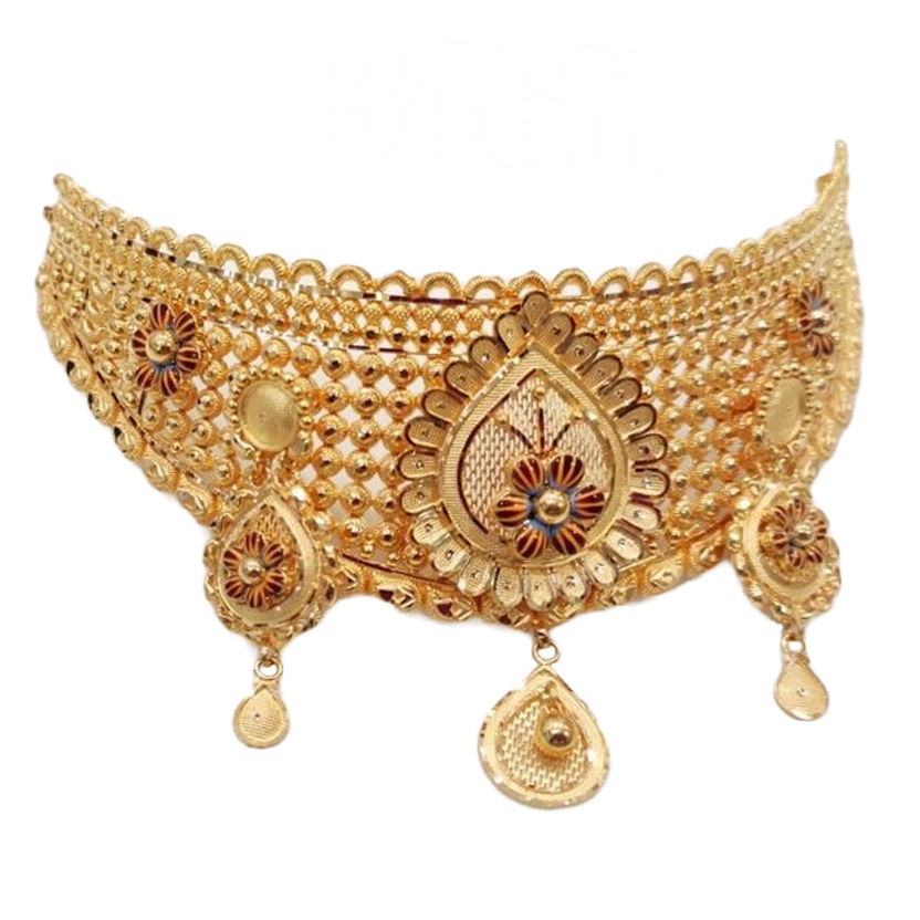 Buy Traditional Antique Bridal Lakshmi Choker Necklace Set Online