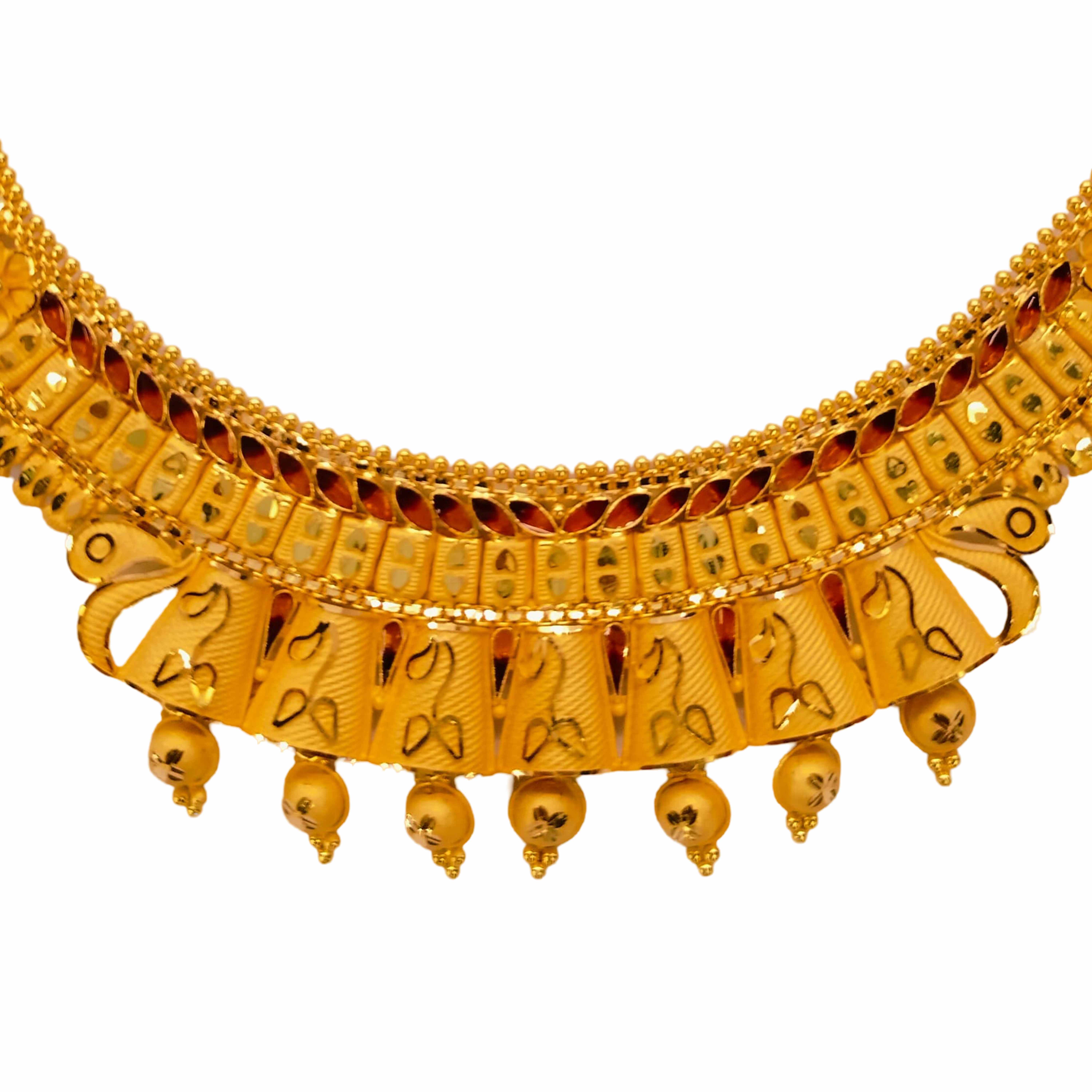 GUINEA 22k GOLD DESIGNER NECKLACE SET